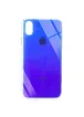 TPU + Glass чохол Gradient Rainbow з лого для Apple iPhone X / XS (5.8 ") Синій