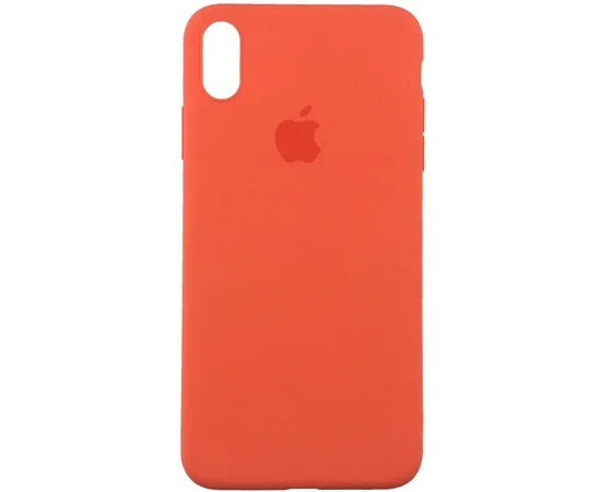 Чехол Silicone case (A) (с закрытым низом) для Apple iPhone X/XS Оранжевый / Nectraine