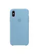Чехол Silicone case (A) для Apple iPhone X/XS Голубой / Cornflower