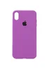 Чехол Silicone case (A) (с закрытым низом) для Apple iPhone X/XS Фиолетовый / Grape