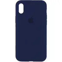 Чехол Silicone Case Full Protective (AA) для Apple iPhone X/XS Синий / Deep navy