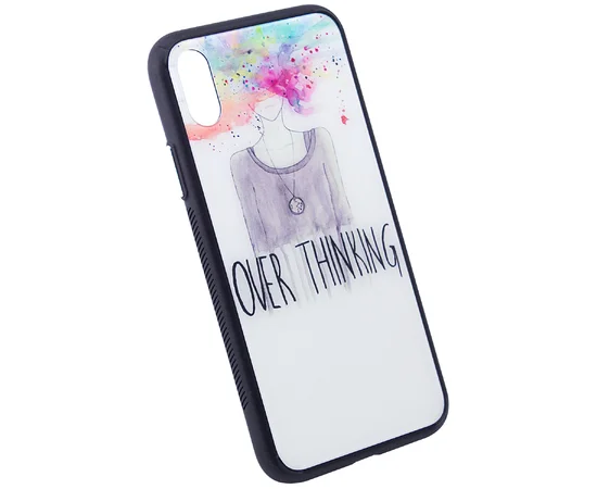 TPU+Glass чехол YCT для Apple iPhone X/XS Искусство