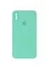 Чехол Silicone Case Square Full Camera Protective (AA) для Apple iPhone XS (5.8") Бирюзовый / Turquoise