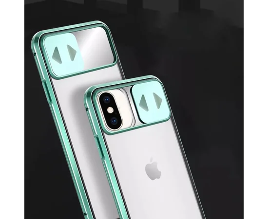 Чохол Camshield 360 Metall + Glass зі шторкою для камери для Apple iPhone X / XS (5.8 ") Зелений