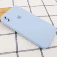 Чохол Silicone Case Square Full Camera Protective (AA) для Apple iPhone XS (5.8 ") Блакитний / Mist blue