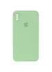 Чехол Silicone Case Square Full Camera Protective (AA) для Apple iPhone XS (5.8") Мятный / Mint