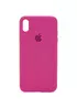 Чехол Silicone Case Full Protective (AA) для Apple iPhone X/XS Малиновый / Dragon Fruit
