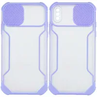 Чохол Camshield matte Ease TPU зі шторкою для Apple iPhone X/XS (5.8") Бузковий