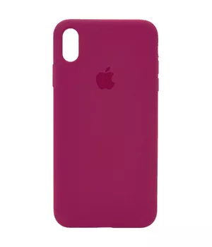 Чехол Silicone Case Full Protective (AA) для Apple iPhone X/XS Красный / Rose Red
