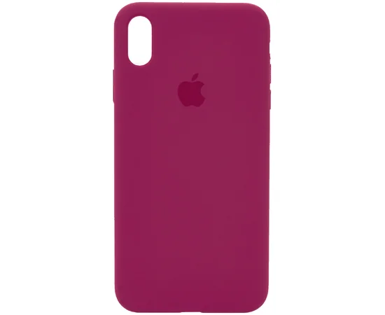 Чохол Silicone Case Full Protective (AA) для Apple iPhone X / XS Червоний / Rose Red