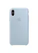 Чехол Silicone case (A) для Apple iPhone X/XS Голубой / Mist blue