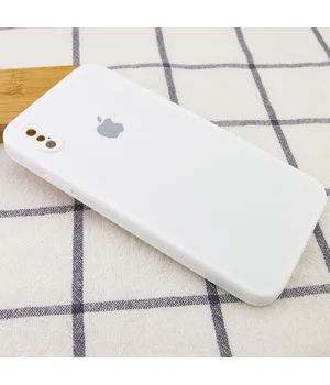 Чехол Silicone Case Square Full Camera Protective (AA) для Apple iPhone XS (5.8") Белый / White