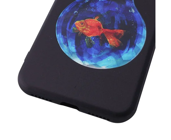 TPU чехол YCT Brilliant для Apple iPhone X/XS Рыбка / Фиолетовый