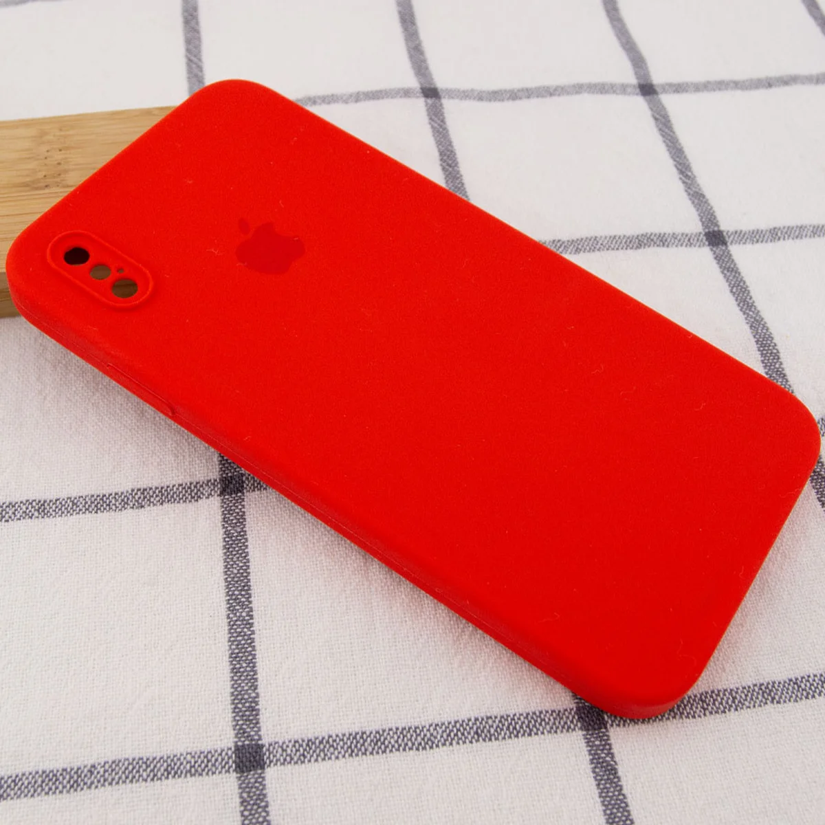 Чехол Silicone Case Square Full Camera Protective (AA) для Apple iPhone XS (5.8") Красный / Red