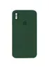 Чохол Silicone Case Square Full Camera Protective (AA) для Apple iPhone XS (5.8") Зелений / Cyprus Green