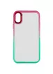 Чехол TPU+PC Fresh sip series для Apple iPhone X / XS (5.8") Салатовый / Розовый
