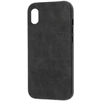 Шкіряний чохол Croco Leather для Apple iPhone XS (5.8 ") Black