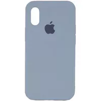 Чехол Silicone Case Full Protective (AA) для Apple iPhone X/XS Голубой / Sweet Blue