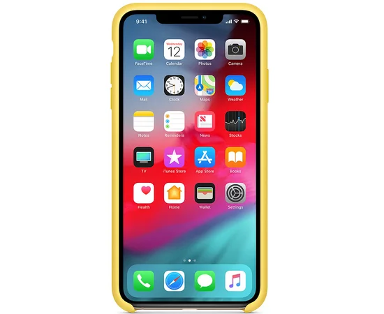 Чехол Silicone case (AAA) для Apple iPhone X/XS Желтый / Canary Yellow