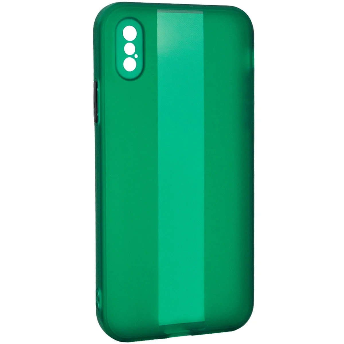 Чехол TPU Glossy Line Full Camera для Apple iPhone X / XS (5.8") Зеленый