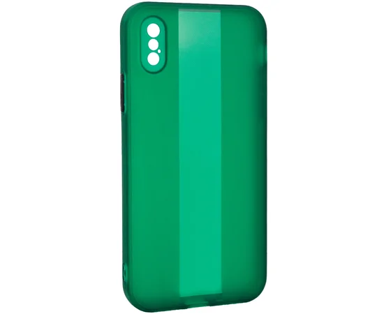 Чохол TPU Glossy Line Full Camera для Apple iPhone X / XS (5.8 ") Зелений