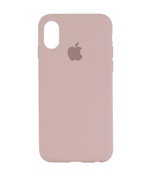 Чохол Silicone Case Full Protective (AA) для Apple iPhone X/XS Рожевий / Chalk Pink