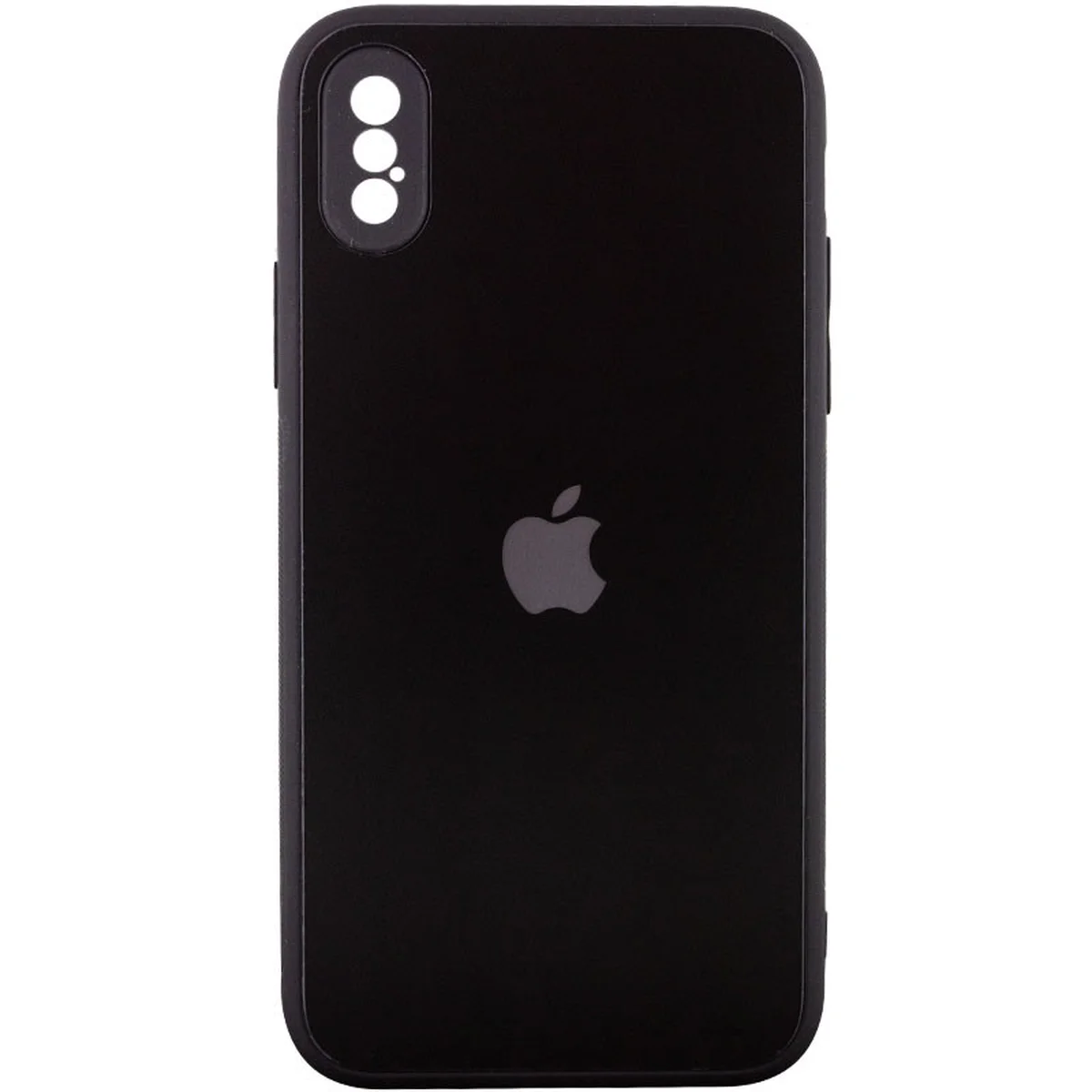 TPU+Glass чохол Matte Candy Full camera для Apple iPhone X / XS (5.8") Чорний