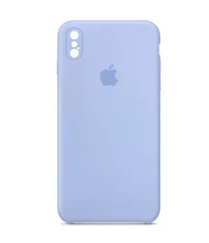 Чехол Silicone Case Square Full Camera Protective (AA) для Apple iPhone XS (5.8") Голубой / Lilac Blue