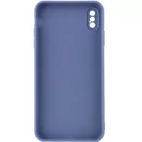 Силиконовый чехол Candy Full Camera для Apple iPhone X / XS (5.8") Голубой / Mist blue