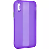 Чехол TPU Glossy Line Full Camera для Apple iPhone X / XS (5.8") Сиреневый