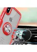 TPU+PC чехол Deen CrystalRing for Magnet (opp) для Apple iPhone X / XS (5.8") Бесцветный / Красный