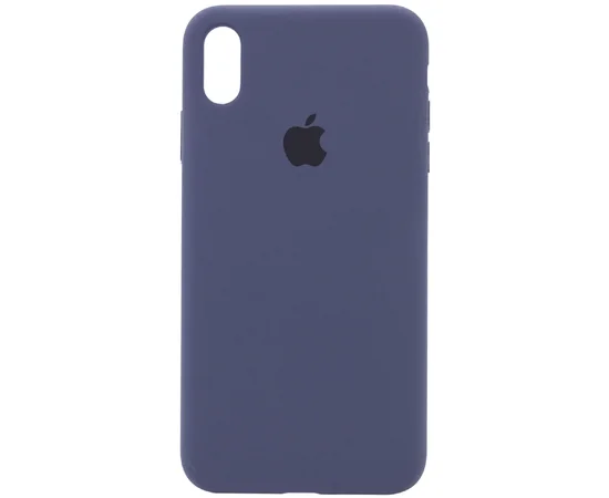 Чохол Silicone case (A) (з закритим низом) для Apple iPhone X / XS Темний Синій / Midnight Blue
