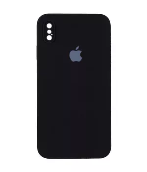 Чехол Silicone Case Square Full Camera Protective (AA) для Apple iPhone XS (5.8") Черный / Black
