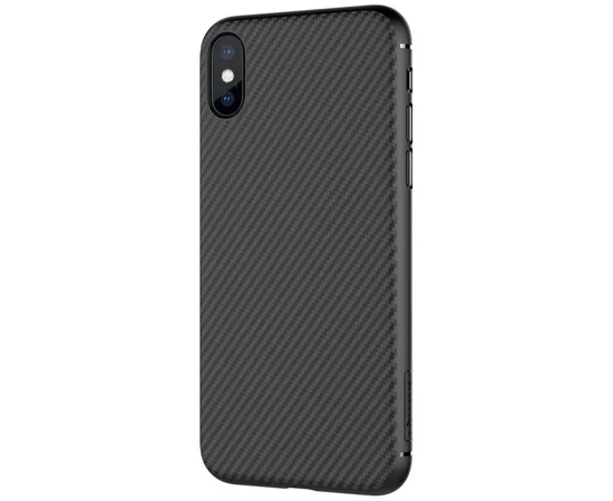 Карбонова накладка Nillkin Synthetic Fiber series для Apple iPhone X / XS Чорний