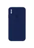 Чехол Silicone Case Square Full Camera Protective (AA) для Apple iPhone XS (5.8") Темно-синий / Midnight blue