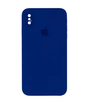 Чохол Silicone Case Square Full Camera Protective (AA) для Apple iPhone XS (5.8") Синій / Deep navy