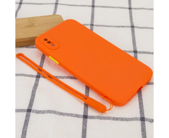 Чехол TPU Square Full Camera для Apple iPhone X / XS (5.8") Оранжевый