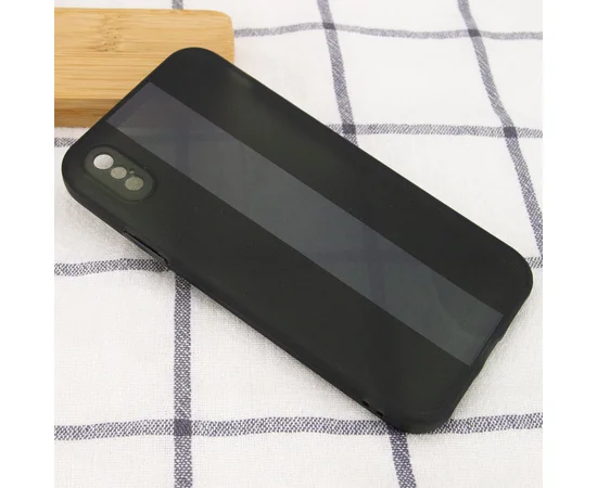 Чехол TPU Glossy Line Full Camera для Apple iPhone X / XS (5.8") Черный
