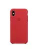 Чехол Silicone case (A) для Apple iPhone X/XS Красный / Red