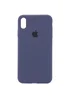 Чехол Silicone Case Full Protective (AA) для Apple iPhone X / XS (5.8") Темно-синий / Midnight blue
