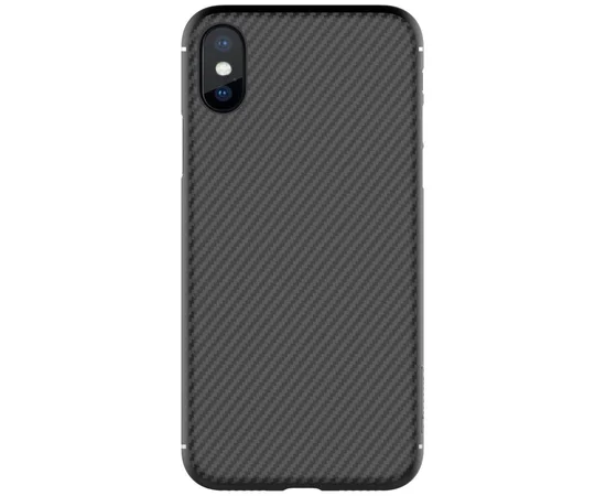 Карбонова накладка Nillkin Synthetic Fiber series для Apple iPhone X / XS Чорний