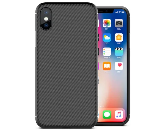 Карбонова накладка Nillkin Synthetic Fiber series для Apple iPhone X / XS Чорний