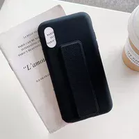 Чохол Silicone Case Hand Holder для Apple iPhone X / XS (5.8 ") Чорний / Black