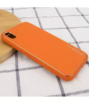 Шкіряний чохол Xshield для Apple iPhone X / XS (5.8 ") Помаранчевий / Apricot