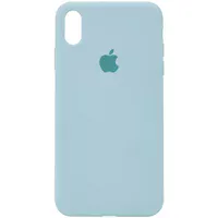 Чохол Silicone case (A) (з закритим низом) для Apple iPhone X / XS Бірюзовий / Turquoise