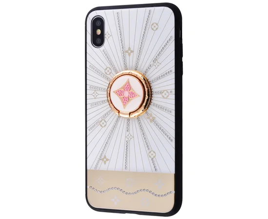 TPU + Glass чохол TYBOMB Shinig Line для Apple iPhone X / XS (5.8 ") white