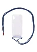 Чохол TPU Crossbody Transparent для Apple iPhone X / XS (5.8 ") Синій