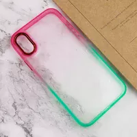 Чехол TPU+PC Fresh sip series для Apple iPhone X / XS (5.8") Салатовый / Розовый