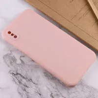 Силиконовый чехол Candy Full Camera для Apple iPhone X / XS (5.8") Розовый / Pink Sand