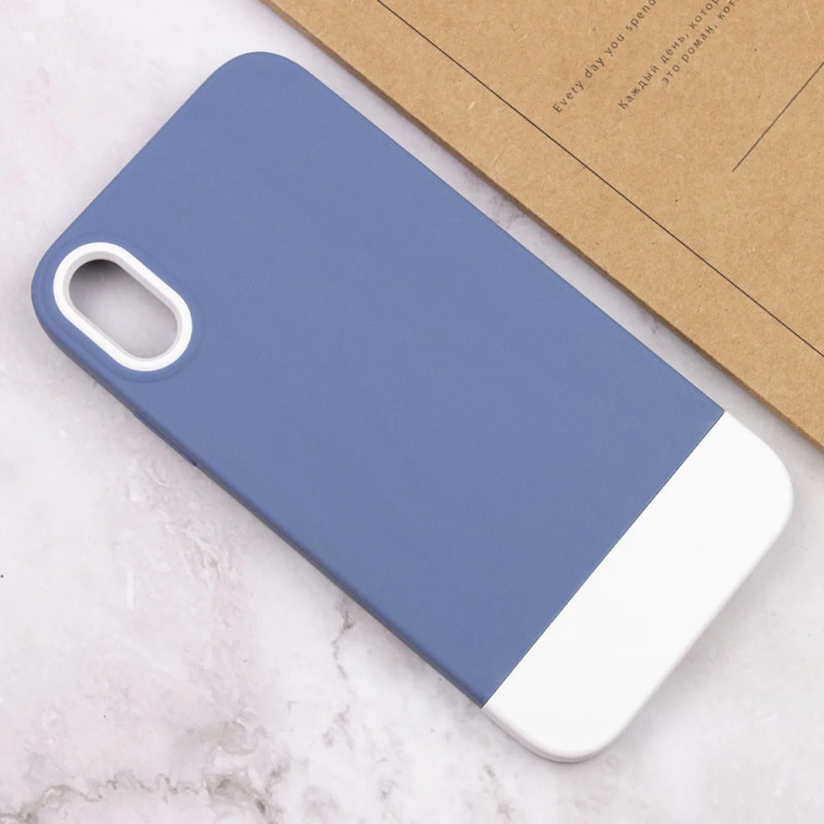 Чехол TPU+PC Bichromatic для Apple iPhone XR (6.1") Blue / White